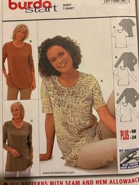 Burdo 8998 Sewing Pattern  Tops Sizes 10-24 Uncut